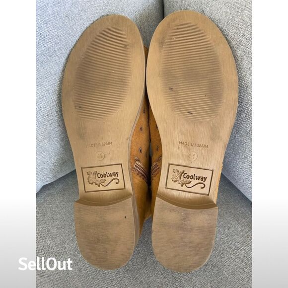 Coolway Women's Jasper Brown Suede Open Toe Booties Size 10 Casual - Picture 6 of 7